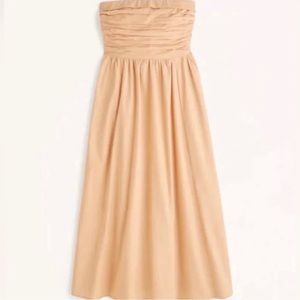 NWT Abercrombie Women’s Poplin MIDI Dress with pockets